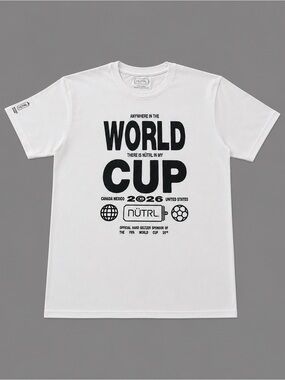 FIFA NÜTRL World Cup 2026 Collector Graphic Tee - White with Black Print NWOT